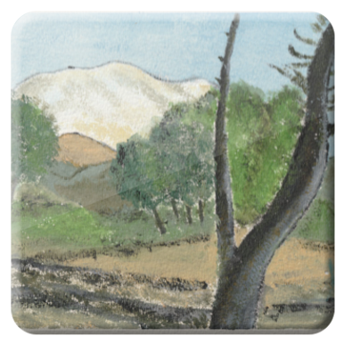 © Gerry Jöris - Berglandschap - 23x31 - aquarel op katoen - 11022025