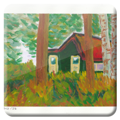 © Gerry Jöris  - Huisje in het bos - 21x29,7 - gouache op papierkatoen 250 gr - 03072026