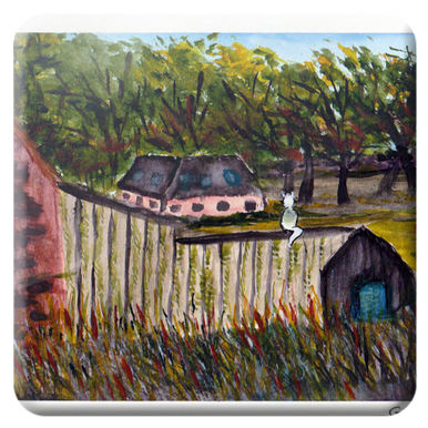 © Gerry Jöris  - Kat op de schutting - aquarel op papier 300 gr - A4 - 14042026