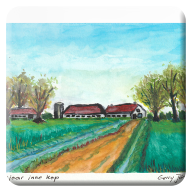 © Gerry Jöris - t veurjoar inne kop - 14,8x21 - aquarel op papier 300 gr - 03022025